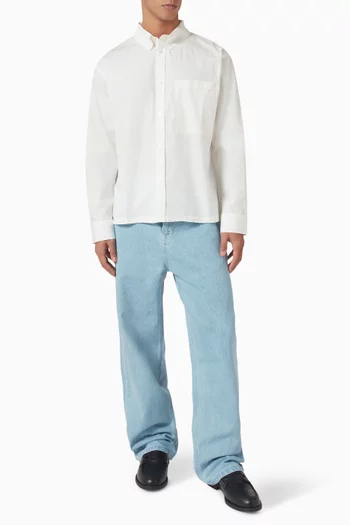 Button-down Monogram Shirt in Cotton
