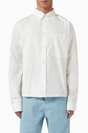 Button-down Monogram Shirt in Cotton