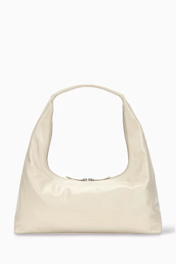 Large Hobo Shoulder Bag in Leather