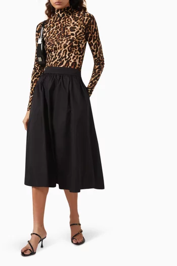 Elasticated Midi Skirt