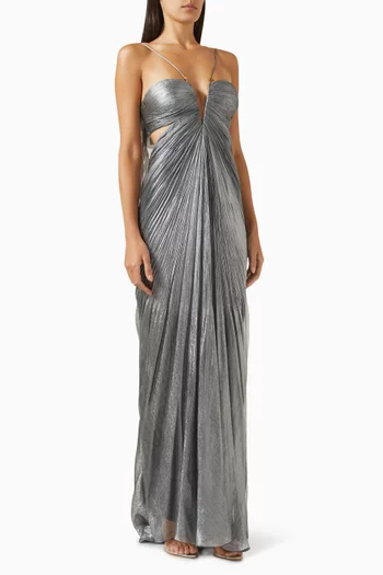 Letitia Open-back Gown in Silk