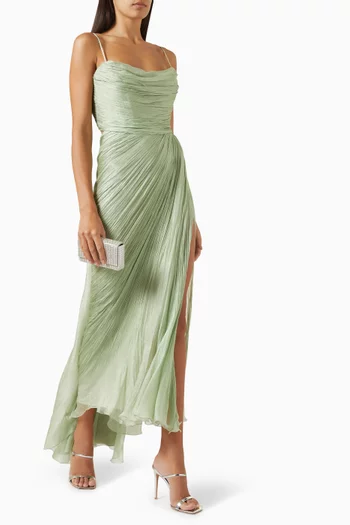 Regina Open-back Midi Dress in Silk