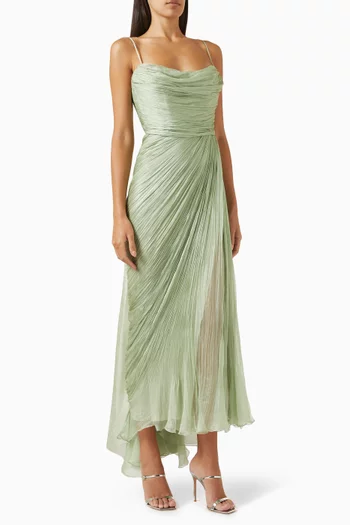 Regina Open-back Midi Dress in Silk