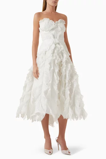 Lunara Midi Dress in Silk