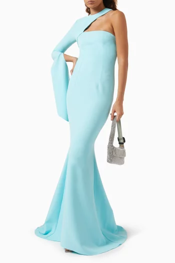 Raha Asymmetrical Gown in Crepe