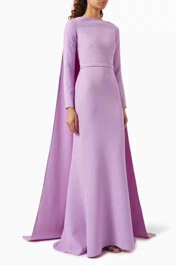 Ginevra Cape Gown in Crepe