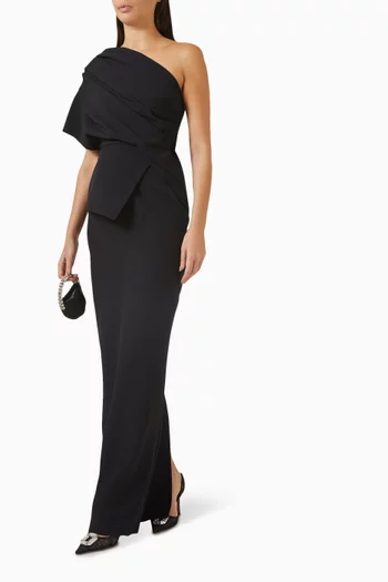 Elyna Column Gown in Crepe