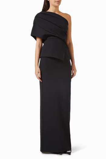 Elyna Column Gown in Crepe