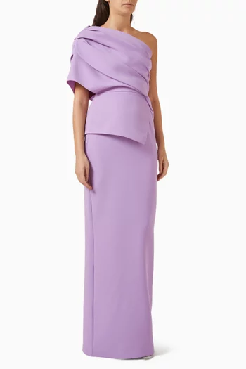 Elyna Column Gown in Crepe