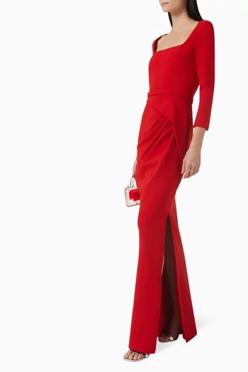 Mahir Drape Gown in Crepe