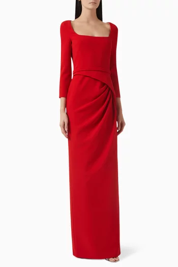 Mahir Drape Gown in Crepe