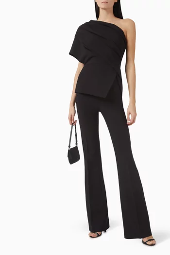 Alexa Semi-flare Pants in Heavy Crepe
