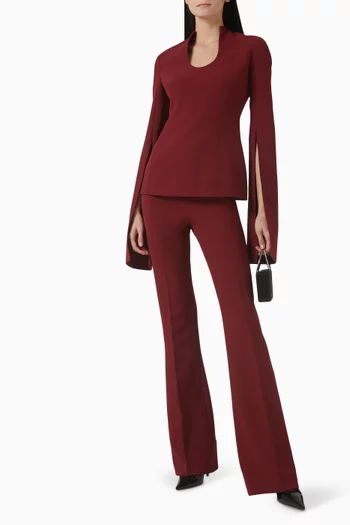 Alexas Semi-flare Pants in Heavy Crepe