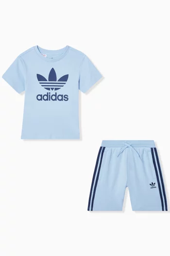 Logo T-shirt & Shorts Set in Jersey