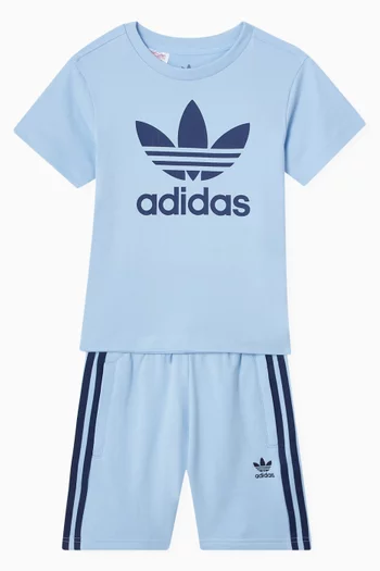 Logo T-shirt & Shorts Set in Jersey