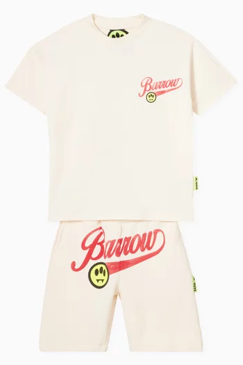 Graphic-print Sweatshorts in Cotton