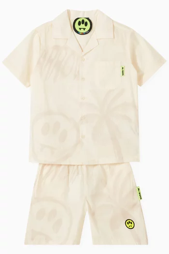Graphic-print Sweatshorts in Cotton