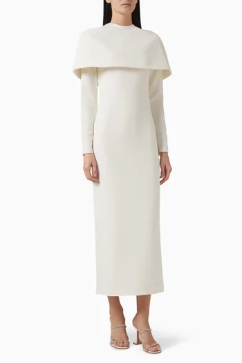 Gullu Midi Dress in Crepe