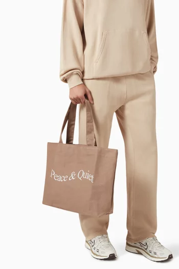 Wordmark Pigment-dyed Tote Bag in Canvas