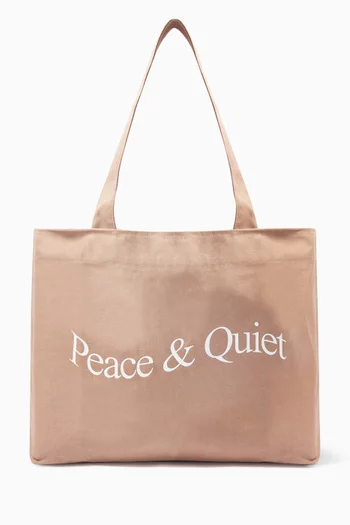 Wordmark Pigment-dyed Tote Bag in Canvas