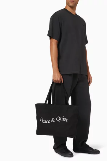 Wordmark Pigment-dyed Tote Bag in Canvas