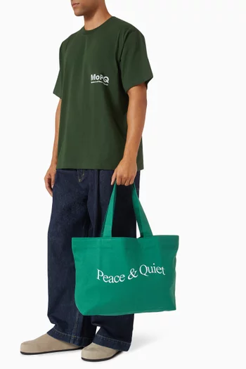 Wordmark Pigment-dyed Tote Bag in Canvas