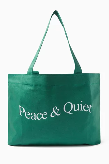 Wordmark Pigment-dyed Tote Bag in Canvas