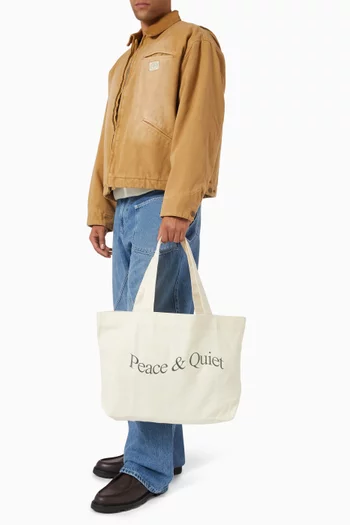 Wordmark Pigment-dyed Tote Bag in Canvas