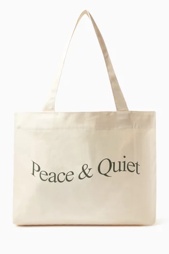 Wordmark Pigment-dyed Tote Bag in Canvas