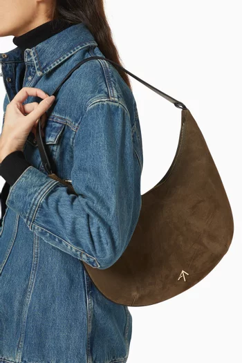 Manu Hobo Shoulder Bag in Suede