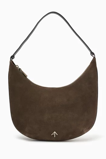 Manu Hobo Shoulder Bag in Suede