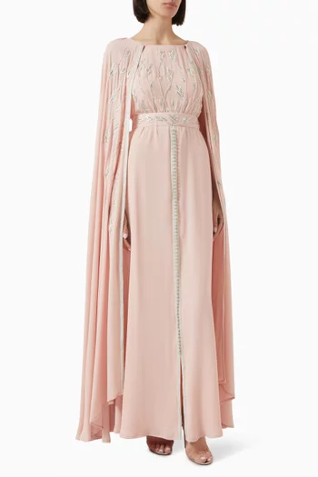 Embroidered Belted Kaftan