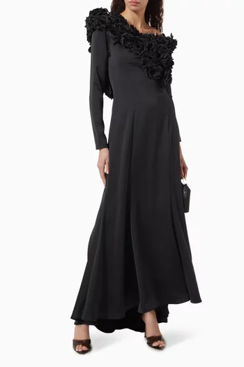 Rogue One-shoulder Gown in Satin
