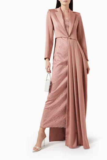 Joy Dress & Jacket Set in Crepe & Lace