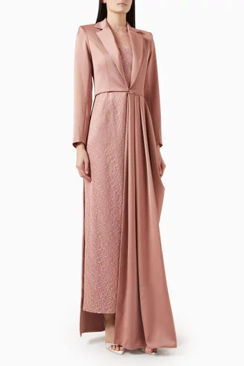 Joy Dress & Jacket Set in Crepe & Lace