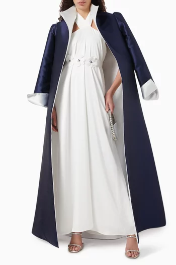 Ava Cape & Dress Set in Satin