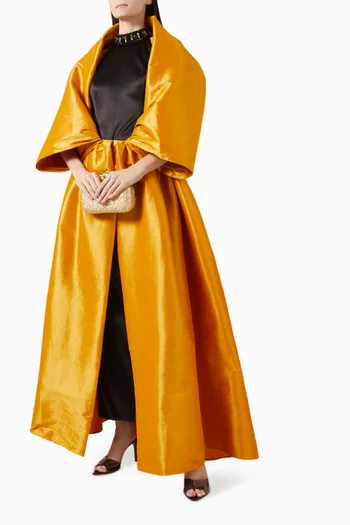 Ora Cape & Dress Set in Taffeta & Satin