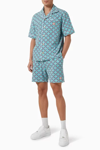 شورت بنقشة شعار الماركة تيري فائق الامتصاص