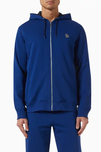 Zebra Zip Hoodie in Organic Cotton