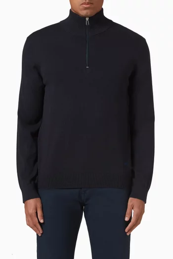 Half-zip Sweater in Organic Cotton