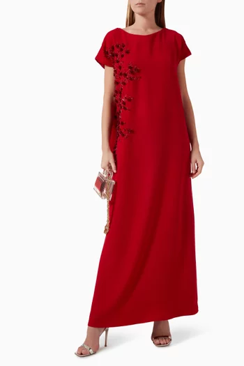 3D Floral-embellished Kaftan