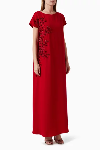3D Floral-embellished Kaftan