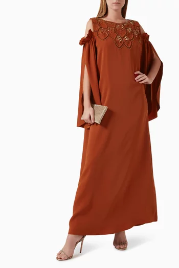 Sequin & Bead-embellished Kaftan