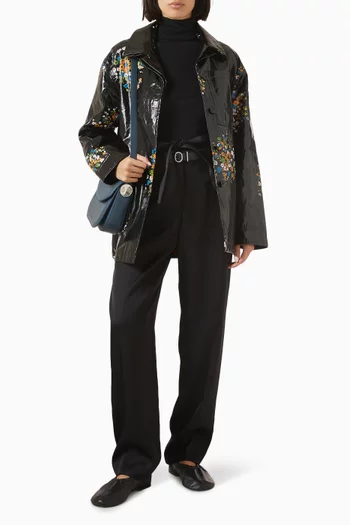 Printed Shirt in Patent Linen