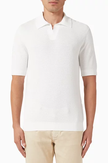 Polo Shirt in Cotton Knit