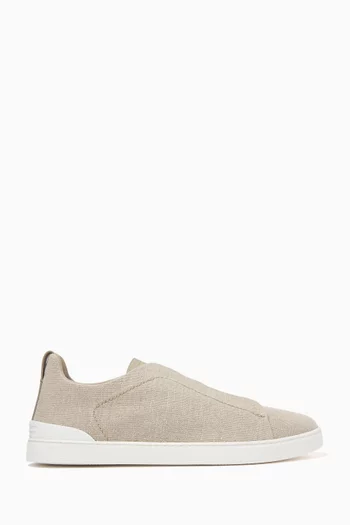 Triple Stitch™ Sneakers in Cotton-linen Blend