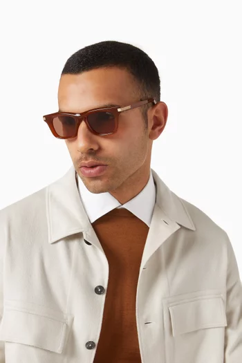 Rectangular Sunglasses in Acetate