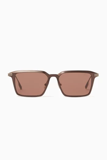 Rectangular Sunglasses in Metal