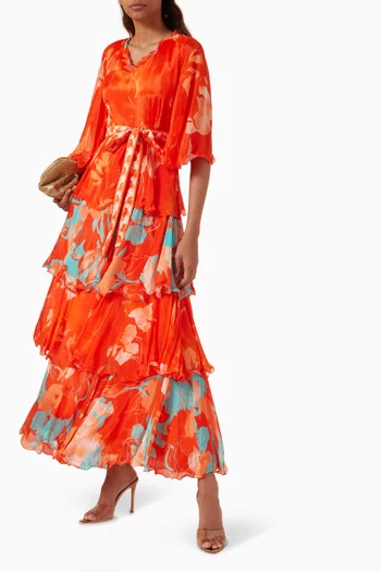 Tiered Maxi Dress in Chiffon