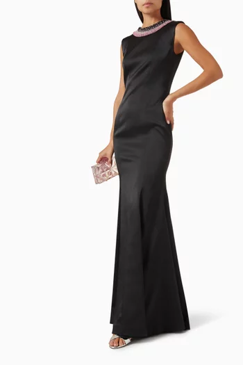 Bead-embellished Gown in Silk
